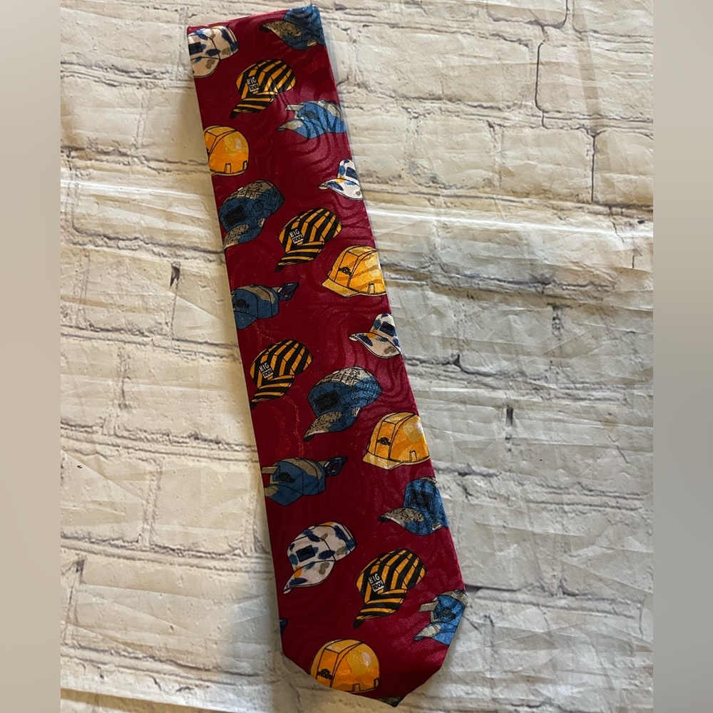 Home Improvement Red Tims Work Hats Tie